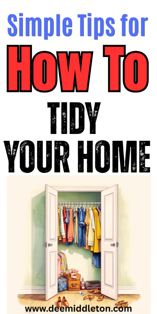 How To Tidy Your Home - Clean SpaceFast CleaningCleaning DayPeaceful HomeClutter FreeRoom SetupDiy Cleaning ProductsCool Rooms