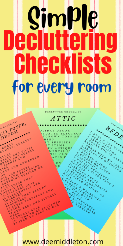 Simple Declutter Checklist - Help Me Organize My HouseTo Do List For Home2026 Declutter ListDecluttering Room By RoomEliminate ClutterDeclutter ListsMonthly Declutter ChallengeDeclutter StorageDeclutter Room By Room