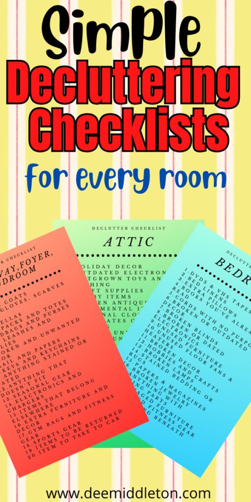 Simple Declutter Checklist - Help Me Organize My HouseTo Do List For Home2026 Declutter ListDecluttering Room By RoomEliminate ClutterDeclutter ListsMonthly Declutter ChallengeDeclutter StorageDeclutter Room By Room
