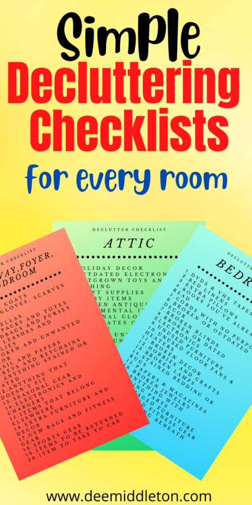 Simple Declutter Checklist - Help Me Organize My HouseTo Do List For Home2026 Declutter ListDecluttering Room By RoomEliminate ClutterDeclutter ListsMonthly Declutter ChallengeDeclutter StorageDeclutter Room By Room