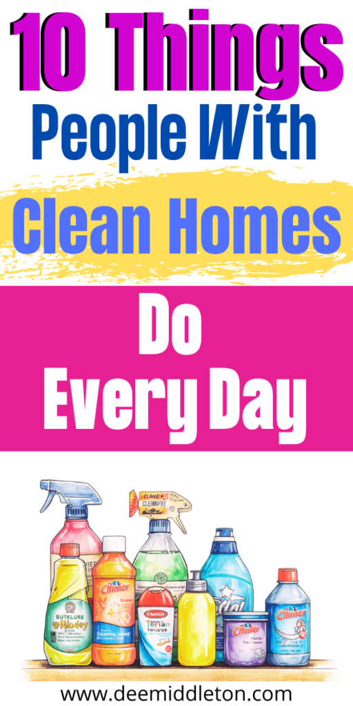 10 Things People With Clean Homes Do Every Day – 2026 - Clean House MotivationEasy House CleaningCleaning Kids RoomDeep Cleaning HacksTidy HouseHomemade Cleaning SuppliesDeclutter HomeDiy Cleaning SolutionEasy Cleaning HacksClean House In One DayClean My House In One DayClean The House In One DayClean House One DayCleaning House In One DayClean Your House In One DayClean A House In One DayCleaning Entire House In One DayHow To Keep Home Clean Daily