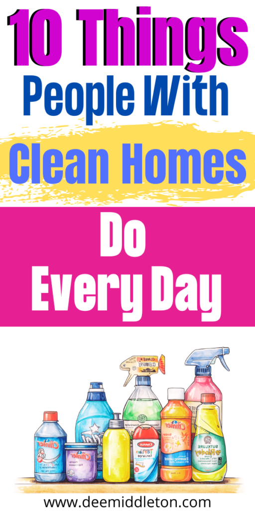 10 Things People With Clean Homes Do Every Day – 2026 - Clean House MotivationEasy House CleaningCleaning Kids RoomDeep Cleaning HacksTidy HouseHomemade Cleaning SuppliesDeclutter HomeDiy Cleaning SolutionEasy Cleaning HacksClean House In One DayClean My House In One DayClean The House In One DayClean House One DayCleaning House In One DayClean Your House In One DayClean A House In One DayCleaning Entire House In One DayHow To Keep Home Clean Daily