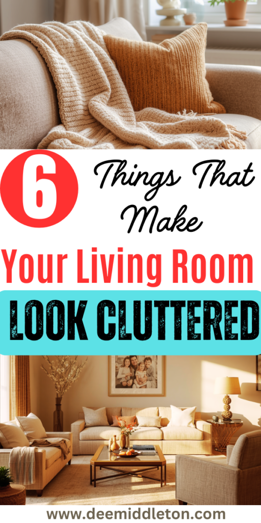 6 Things That Make Your Living Room Look Cluttered - Declutter BoxesList Of 100Organization Tips For HomeDecluttering Room By RoomDecluttering Living RoomDecluttering ImagesOrganization And DeclutteringTips On Decluttering HouseOrganizing New Home