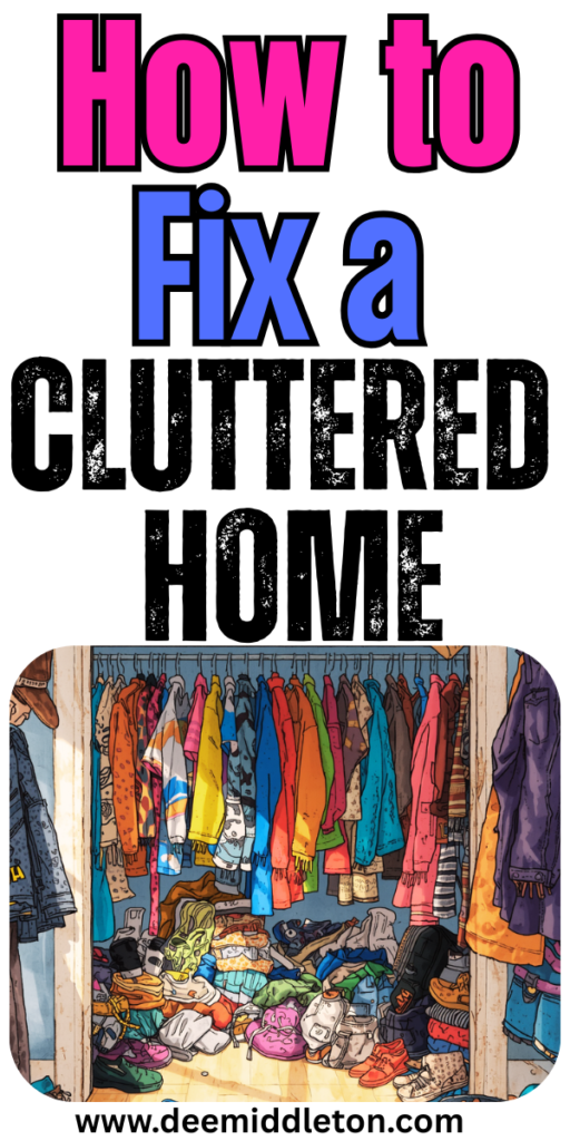How to Fix a Cluttered Home - How To Declutter A Cluttered RoomCluttered Home OrganizationCluttered HomeClutter In Your HomeHow To Get Rid Of Clutter In Your HomeHow To Deal With Clutter In Your HomeTips For Decluttering Household ItemsDecluttering Tips Clutter Free HomeDe Clutter Your Home