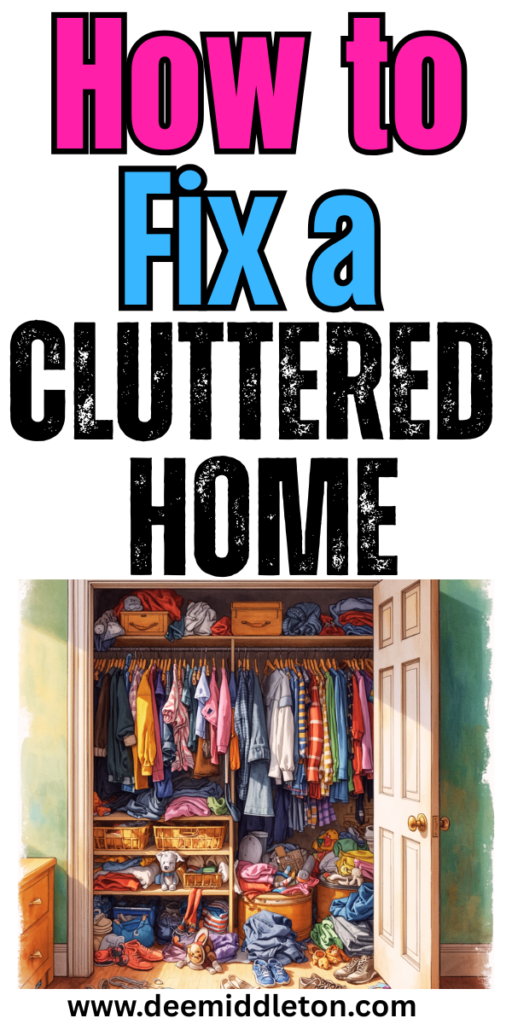 How to Fix a Cluttered Home - How To Declutter A Cluttered RoomCluttered Home OrganizationCluttered HomeClutter In Your HomeHow To Get Rid Of Clutter In Your HomeHow To Deal With Clutter In Your HomeTips For Decluttering Household ItemsDecluttering Tips Clutter Free HomeDe Clutter Your Home