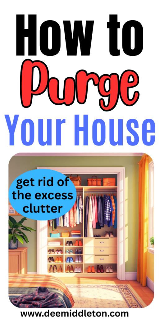 How to Purge Your House - Minimize ClutterGetting Rid Of ClutterClutter OrganizationOrganizing Your HomeOrganization HacksDeclutterEasy Storage HacksDeclutter ChecklistDeclutter HomeMessy HouseClutter OrganizationClutter Free HomeClutter FreeStorage HacksClever Storage