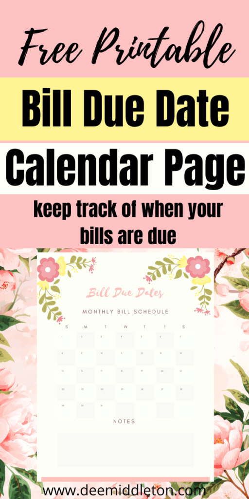 Bill Due Date Printable Calendar Page - Bill Schedule TemplateBudget Templates Printable FreeBill Planner Printable FreeBudget Forms Printable FreeBill Organization Printables FreePrintable Bill Organizer FreeFree Printable Budget SheetsBill OrganizerBudget Planner Template Free Printables