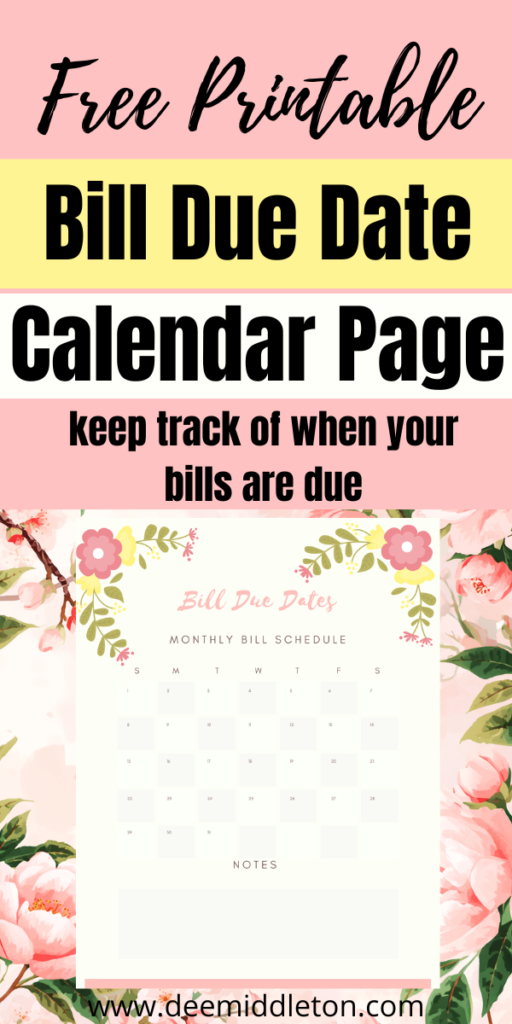 Bill Due Date Printable Calendar Page - Bill Schedule TemplateBudget Templates Printable FreeBill Planner Printable FreeBudget Forms Printable FreeBill Organization Printables FreePrintable Bill Organizer FreeFree Printable Budget SheetsBill OrganizerBudget Planner Template Free Printables