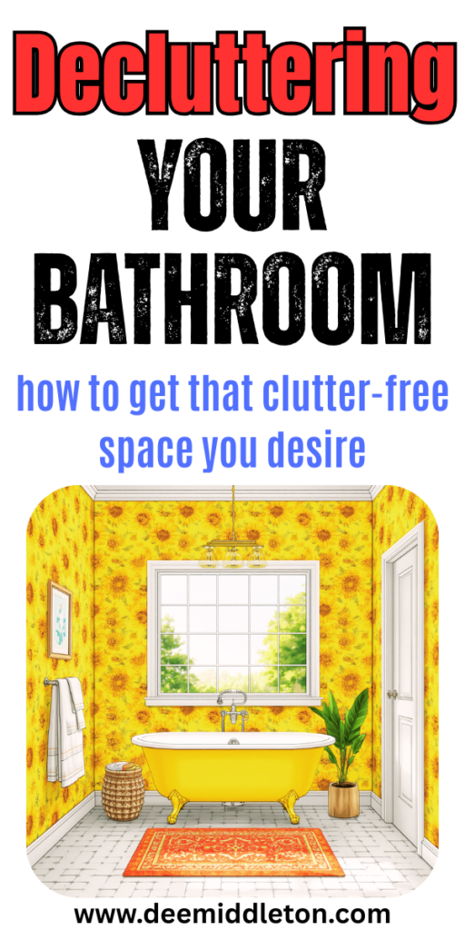Decluttering Your Bathroom - Bathroom Decluttering Challenge GuideMinimalist Bathroom ChecklistList Of Things In The BathroomBathroom DeclutterHow To Declutter Your ShowerBathroom Drawer Decluttering GuideBathroom Decluttering GuideHow To Declutter BathroomDecluttering Bathroom