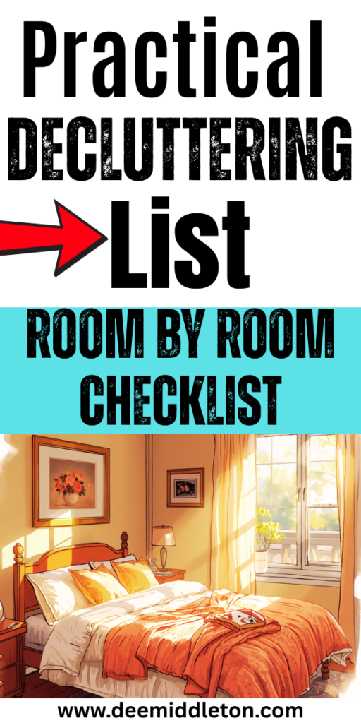 Practical Decluttering List - Free Decluttering ChecklistDecluttering Lists Free PrintablePrintable Room Cleaning GuideDeclutter Checklist Printables FreeDecluttering Checklist PrintablesPrintable Room By Room Cleaning ChecklistDeclutter Checklist PrintablesDecluttering Checklist TemplateEditable Declutter Checklist