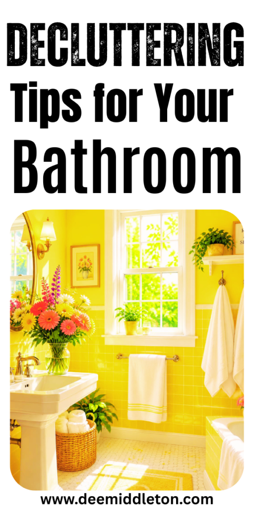 Decluttering Tips for Your Bathroom - Bathroom DeclutterDeclutter BathroomOrganizing For A MoveDeclutter ChecklistOld TowelsShampoo BottlesSmall Bathroom StorageCleaning DayMoving And Storage