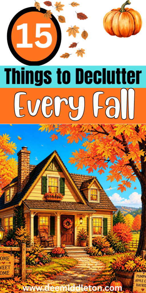 15 Things to Declutter Every Fall - Fall DeclutterSeptember Declutter ChallengeHow To Declutter Your Home In FallFall Decluttering IdeasHow To Declutter In FallFall Decluttering ChecklistFall Home Organization TipsSeasonal DeclutteringDeclutter In October