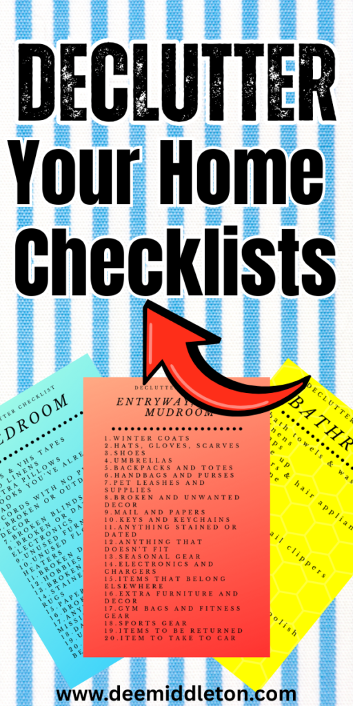 Declutter Your Home Checklists - Declutter ListDecluttering IdeasClearing Out ClutterDeclutter ChallengeCleaning DayDeclutterSimple WayCleaning HacksClean House